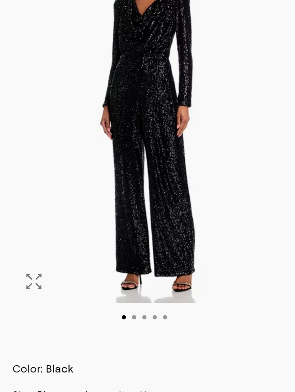 Eliza F. Black Sequin Pantsuit/jumpsuit. Size 14 Perfect Condition. Beautiful!